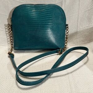 BETSEY JOHNSON Teal Crossbody Bag with Textured Finish